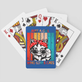 EINFACH EIN MÄDCHEN, DAS LIEBEN KATZT lustige nied Spielkarten