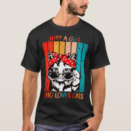 EINFACH EIN MÄDCHEN, DAS LIEBEN KATZT lustige nied T-Shirt