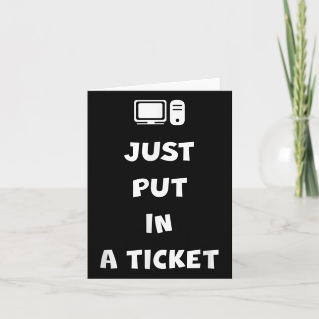 Einfach ein Ticket ausstellen Karte (Vorderseite)