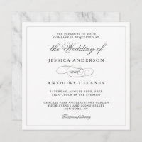 Einfach Elegant Affair Square Hochzeit Einladung