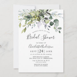 Einfach Elegant Eukalyptus-Brautparty Einladung