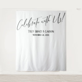 Einfach Elegant feiern mit uns! Hintergrund für Fo Wandteppich
