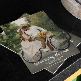 Einfach Elegant Foto Save the Date Karte