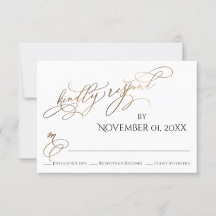 Einfach, elegant, Gold-Typ Kindly Antwort
