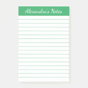 Einfach Elegant Grüne Linien Personalisiert Post-it Klebezettel