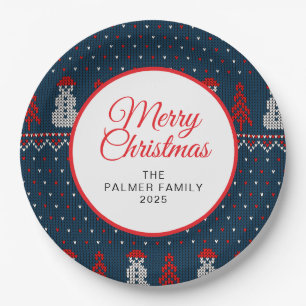 Einfach Elegant Hässliches Weihnachten Familie B Pappteller