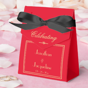 Einfach Elegant Klassisch Rot Gold Danke Geschenkschachtel
