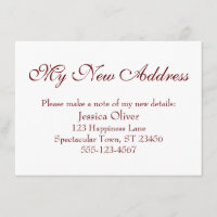 Einfach, elegant meine neue Adresse Burgundy auf W
