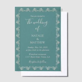 Einfach Elegant Minimalistisch Damast-Ornament Hoc