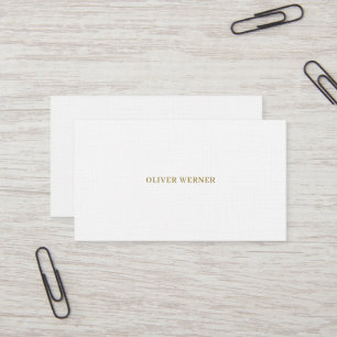 Einfach Elegant Minimalistisch Premium-Leinen Visitenkarte