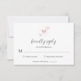 Einfach elegant Minimalistisch RSVP Karte