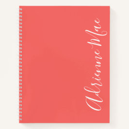 Einfach elegant moderne Korallen Personalisiert Notizbuch