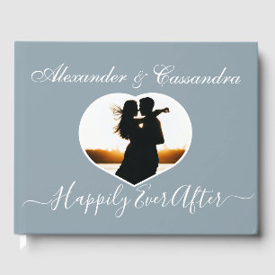 Einfach Elegant Moderne Minimal Dusty Hochzeit Gästebuch