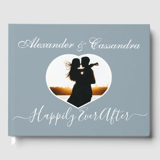 Einfach Elegant Moderne Minimal Dusty Hochzeit Gästebuch