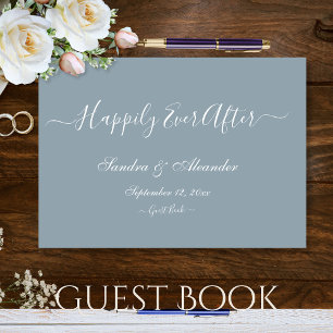 Einfach Elegant Moderne Minimal Dusty Hochzeit Gästebuch