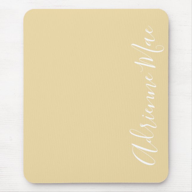 Einfach Elegant Name Sunlight Elfenbein Personalis Mousepad (Vorne)
