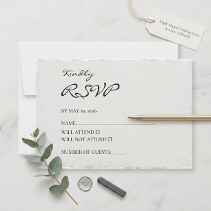 Einfach Elegant Nichts Übertriebenes, einfach Li RSVP Karte