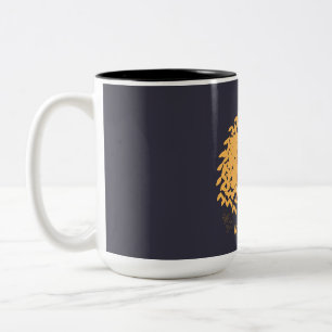 Einfach elegant Niedlich mein Hund und Halloween Zweifarbige Tasse