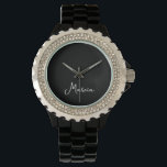 Einfach elegant Personalisiert Armbanduhr<br><div class="desc">Einfach Elegant Personalisiert Black Watch Perfektes Geschenk für Mama,  Freundin oder Ehefrau - eine schöne Armbanduhr. Für lässige Spaziergänge oder einen Abend draußen kann diese Uhr zu jeder Tageszeit getragen werden.</div>
