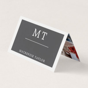 Einfach Elegant Professionell 9 Foto Visitenkarten
