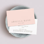 Einfach elegant Rosa Beruflich Minimalistisch Visitenkarte<br><div class="desc">Chic,  dezente Visitenkartengestaltung.Für zusätzliche passende Marketing-Materialien,  individuelle Design oder Logo-Anfrage,  kontaktieren Sie mich bitte unter maurareed.designs@gmail.com und ich werde innerhalb von 24 Stunden antworten. Für den Versand,  Kartenbestellungen und Preise wenden Sie sich direkt an Zazzle.</div>