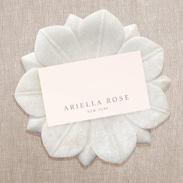 Einfach elegant Rosa Beruflich Minimalistisch Visitenkarte