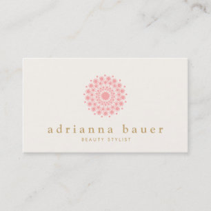 Einfach elegant Rosa Mandala Visitenkarte