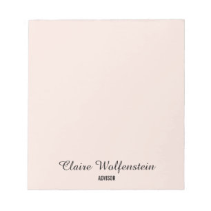 Einfach Elegant Rosa Professionell Notizblock