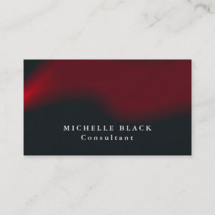 Einfach Elegant Schwarz Rote Wellen Professionell Visitenkarte