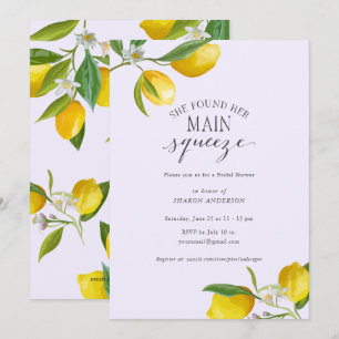 Einfach elegant Sie fand ihre Haupt-Squeeze Bridal Einladung