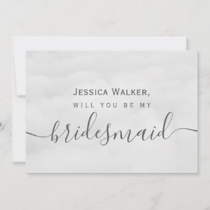 Einfach Elegant Soft Cloud meine Brautjungfrau Einladung