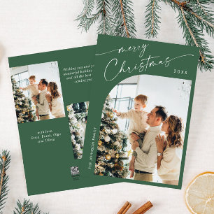 Einfach elegant Stilvoll 3 FOTO Weihnachtsgrüße Feiertagskarte