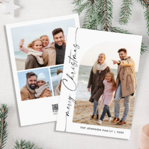 Einfach elegant Stilvoll 4 FOTO Weihnachtsgrüße Feiertagskarte