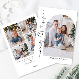 Einfach elegant Stilvoll 5 FOTO Weihnachtsgrüße Feiertagskarte