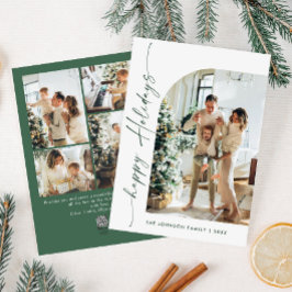 Einfach elegant Stilvoll 5 FOTO Weihnachtsgrüße Feiertagskarte