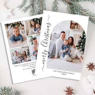 Einfach elegant Stilvoll 5 FOTO Weihnachtsgrüße Feiertagskarte