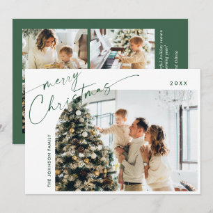 Einfach elegant Stilvoll 5 FOTO Weihnachtsgrüße Feiertagskarte