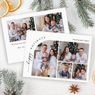 Einfach elegant Stilvoll 6 FOTO Weihnachtsgrüße Feiertagskarte