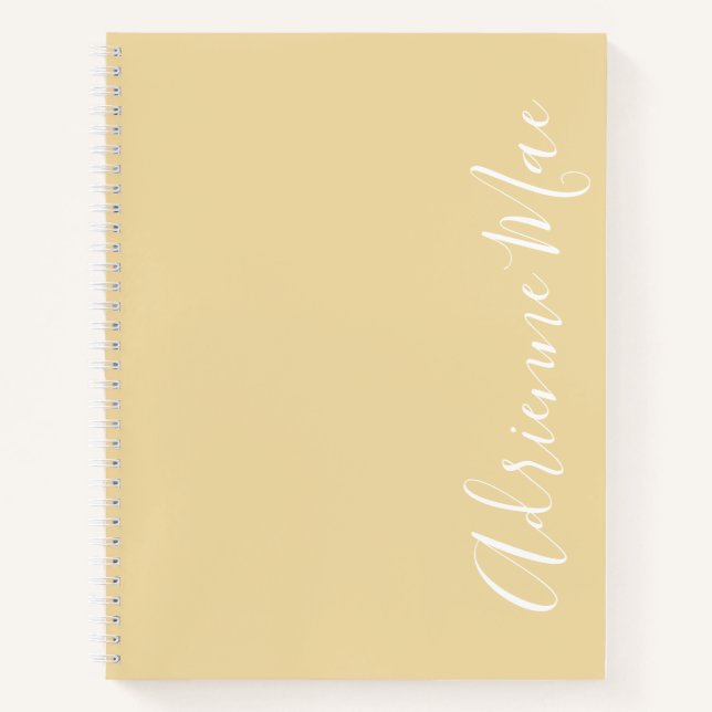 Einfach elegant Sunlight Elfenbeinküste Personalis Notizbuch (Vorderseite)