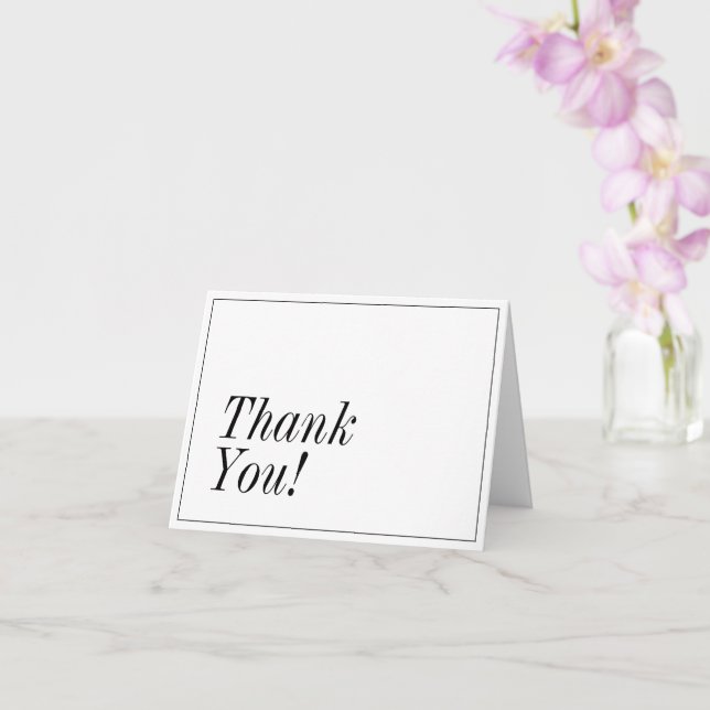 Einfach, elegant und respektvoll "Danke!" Karte (Orchidee)
