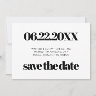 Einfach elegant und schick Save the Date