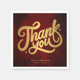Einfach elegant Vintag DANK IHNEN Hochzeit Serviette