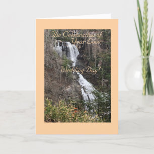 Einfach elegant, Wasserfall-Landschaft, Hochzeitsk Karte