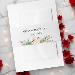 Einfach Elegant Weihnachten Floral Einladungsbanderole