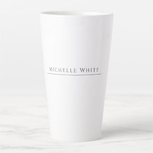 Einfach Elegant Weiß Professionell Modern Eigener  Milchtasse