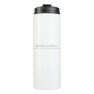 Einfach Elegant Weiß Professionell Modern Eigener  Thermosbecher