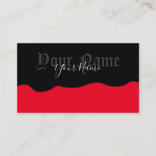 Einfach elegante antike schwarze und beerenfarbene visitenkarte