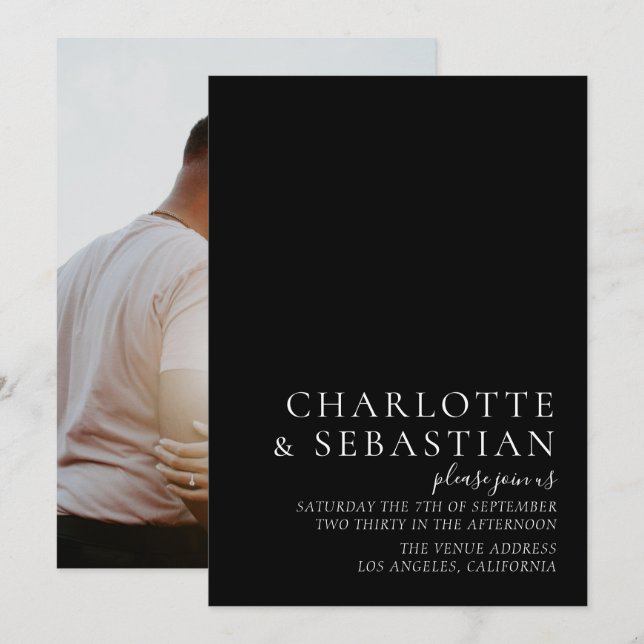 Einfach elegante Hochzeit (Vorne/Hinten)