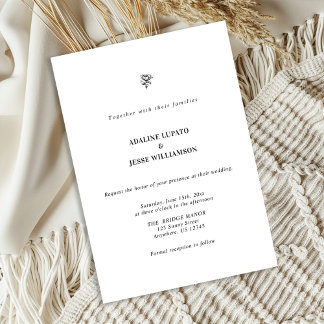 Einfach Elegante Hochzeit Einladung