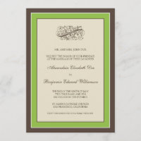 Einfach elegante Hochzeitseinladung (grüner Apfel)
